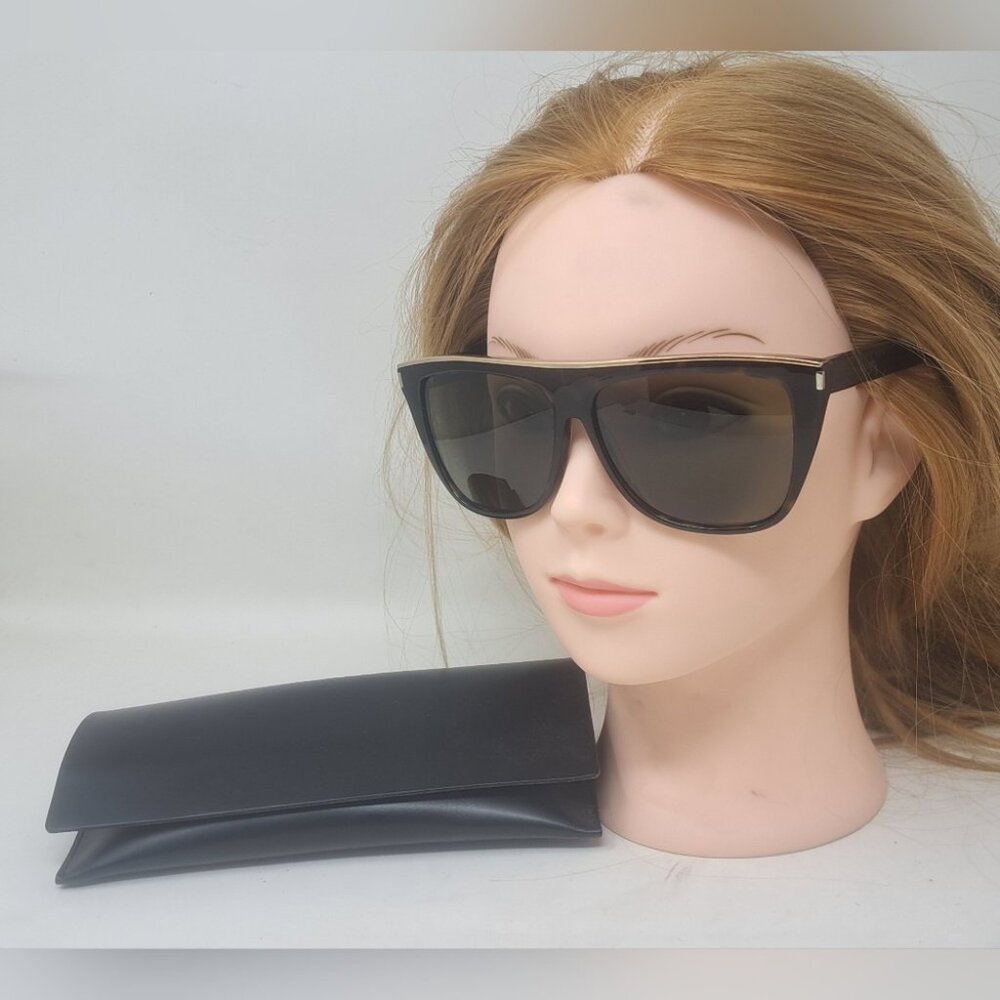 Saint Laurent Sunglasses SL1 Combi 004 Havana Gold Unisex Square Italy 59-13-140 - Picture 1 of 16